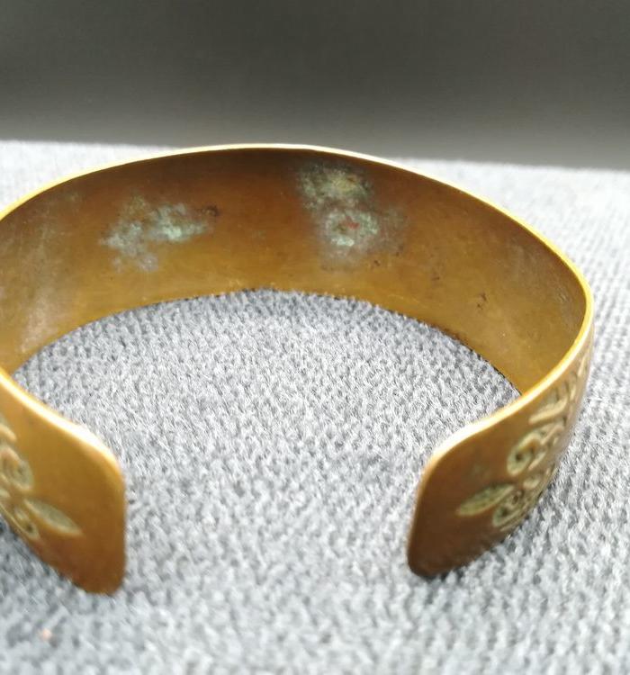 晚清民国紫铜满工手镯