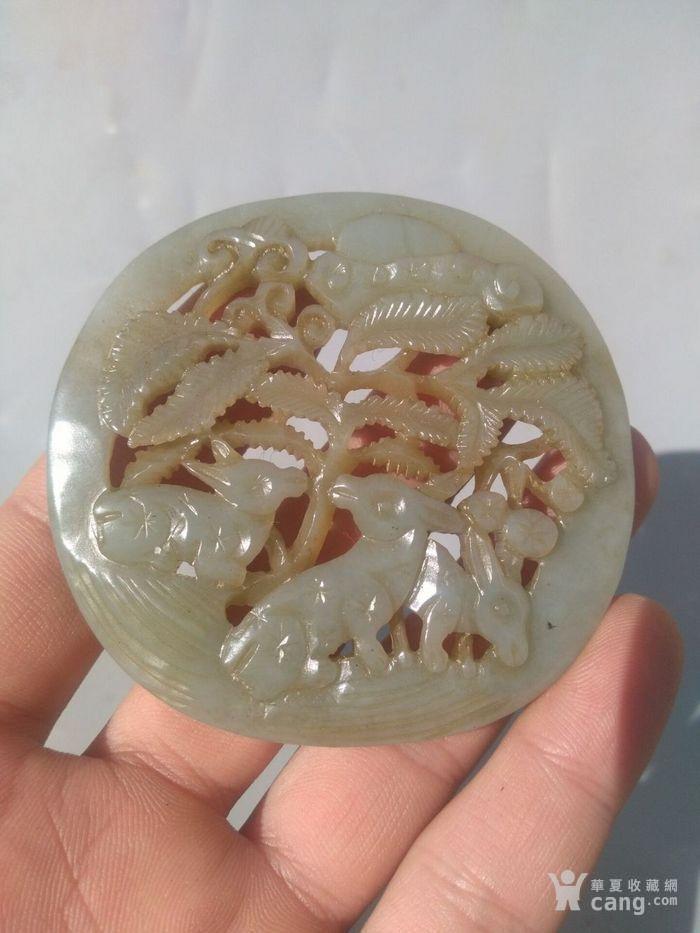 清代老和田玉瓦