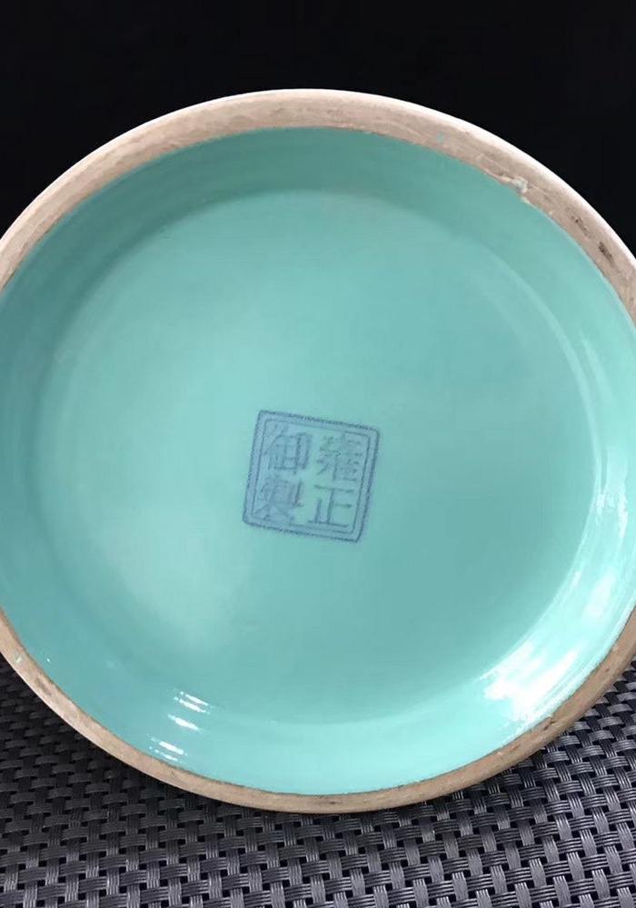 雍正御制本金珐琅彩开光花鸟纹竹节壶一对