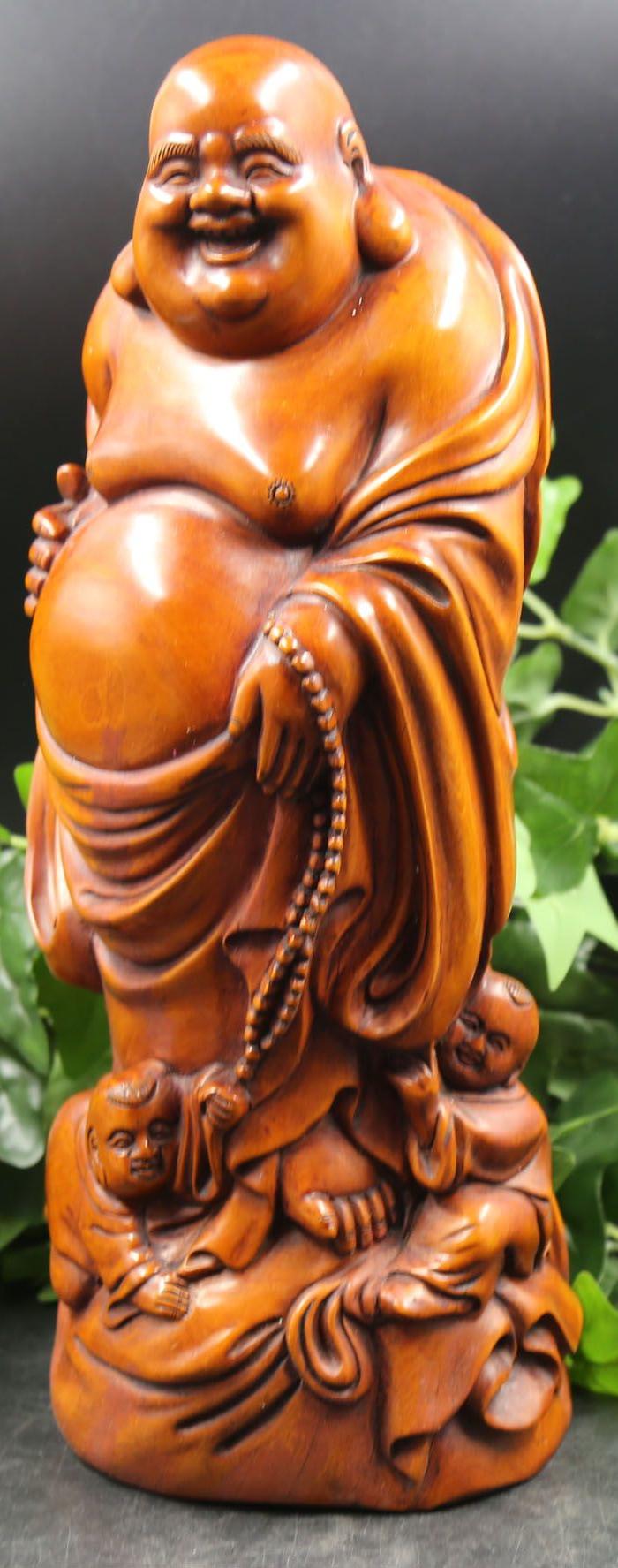 精品木艺 小叶黄杨木弥勒佛摆件 特价包邮