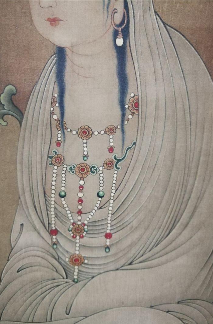 丁观鹏坐莲观音图