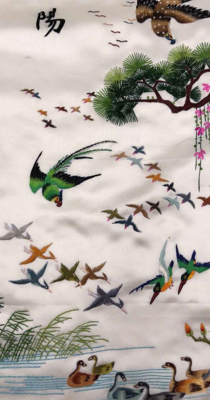 百鸟朝凤绣片,x 好品,绣工精美