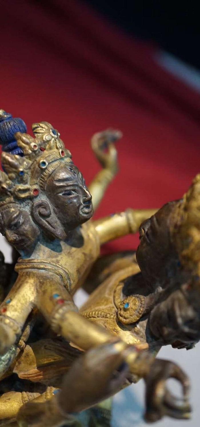 藏地满鎏金双修佛 经典 供奉