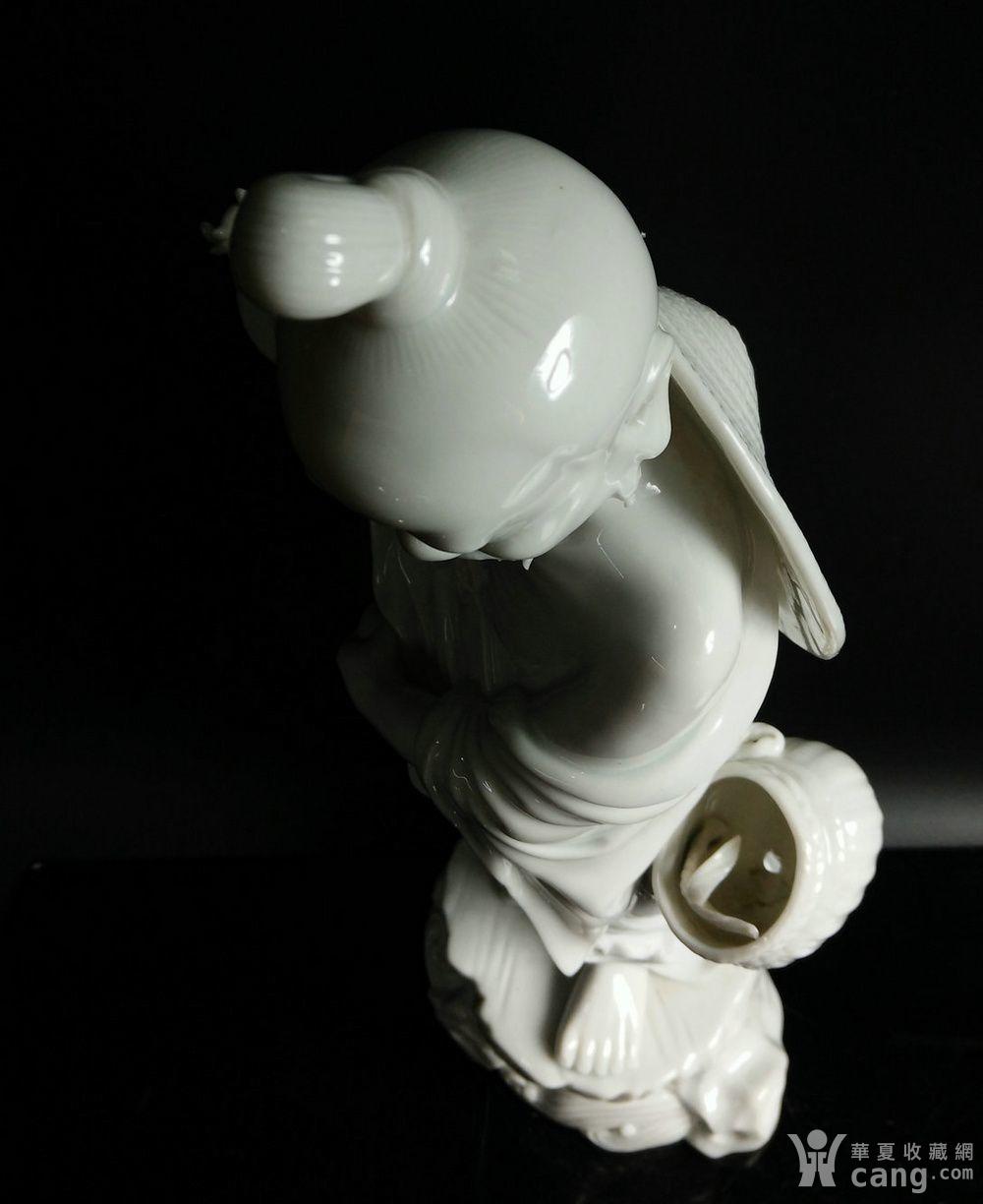 清代 福建德化白瓷渔夫仙人摆件 造像大师级旧瓷塑瓷雕件