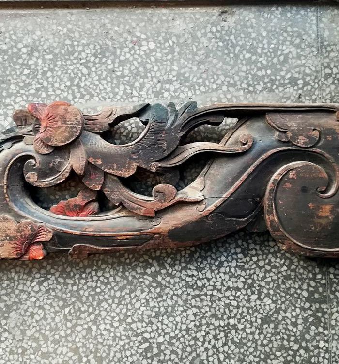 潮州木雕 草龙雕板一对_潮州木雕 草龙雕板一对价