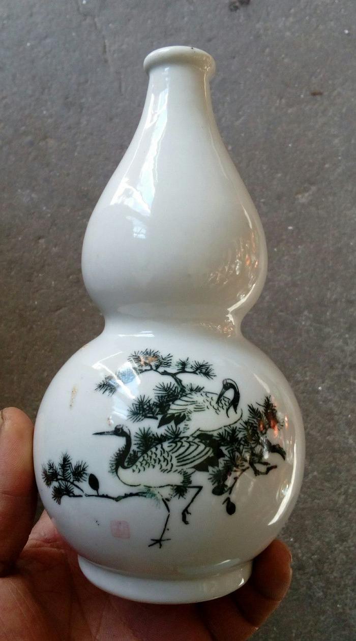 七八十年代素彩葫芦瓶