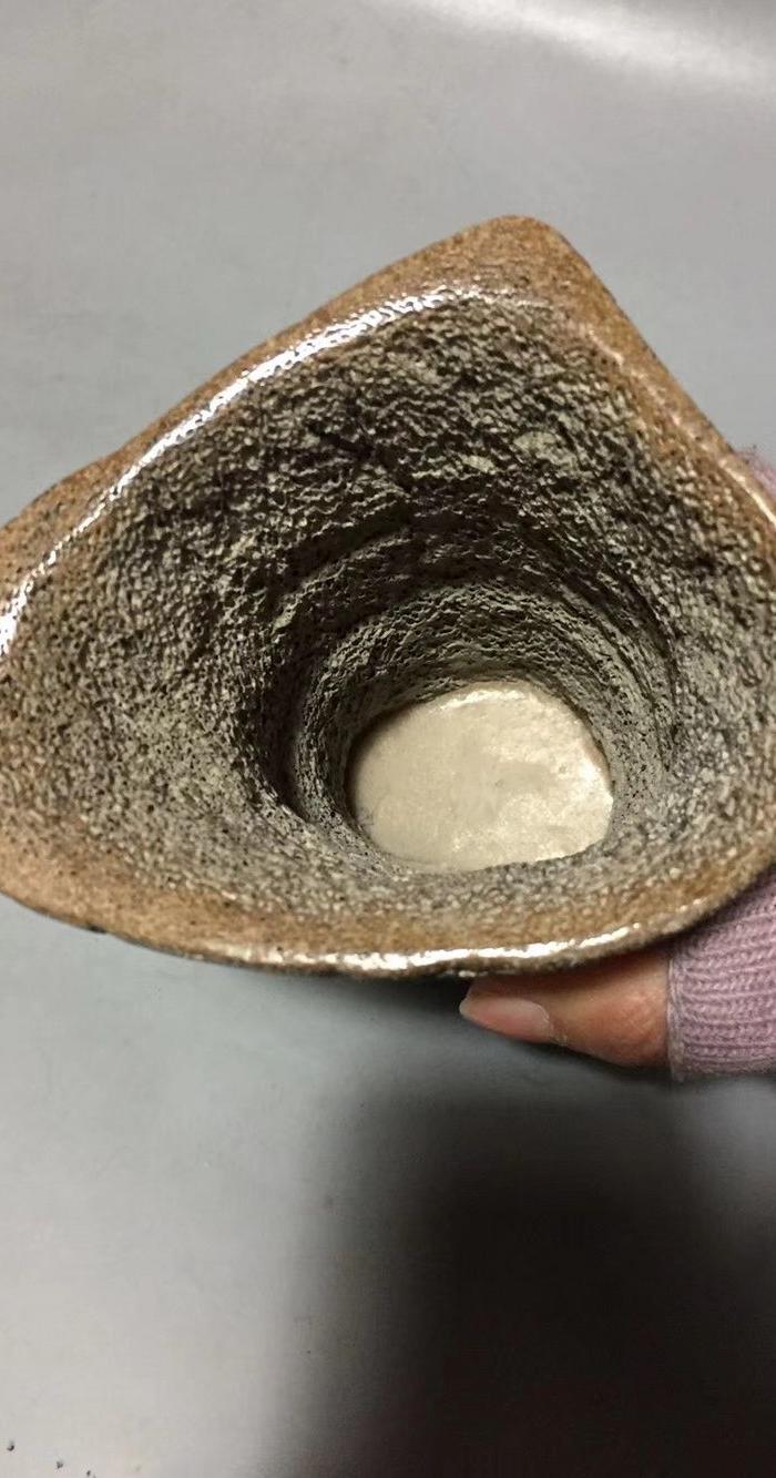 象骨化石随形笔筒