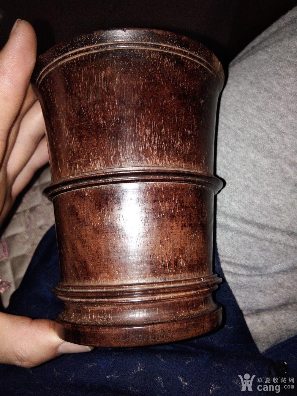 清代黄花梨笔筒 包老