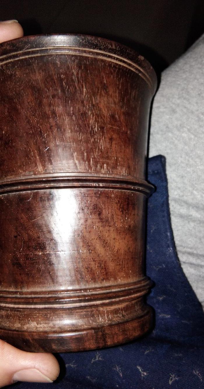 清代黄花梨笔筒 包老