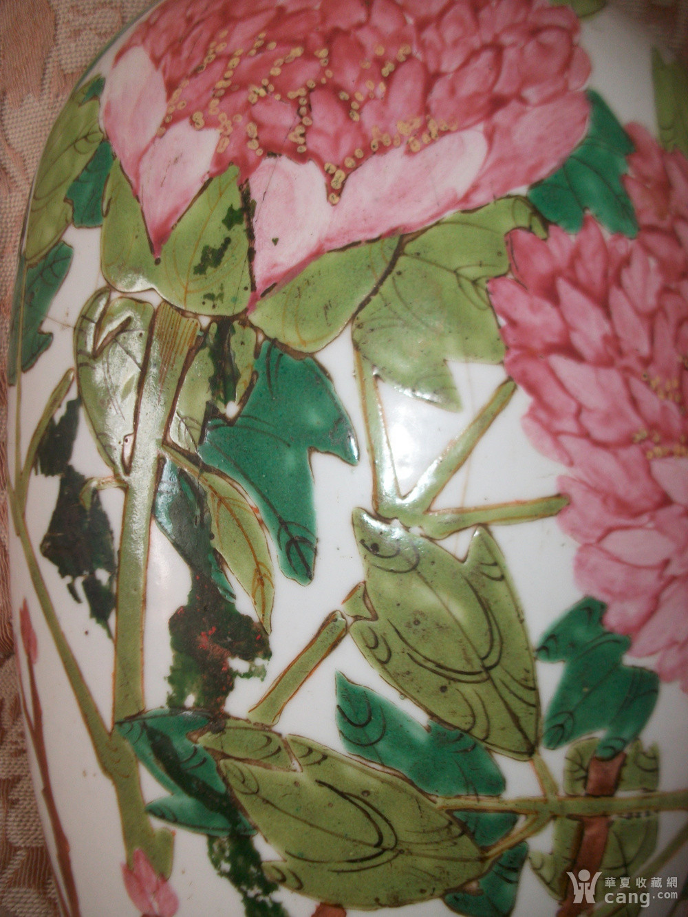 瓷器 明清 绝对包老!光绪名家张少云150件粉彩富贵白头赏瓶!