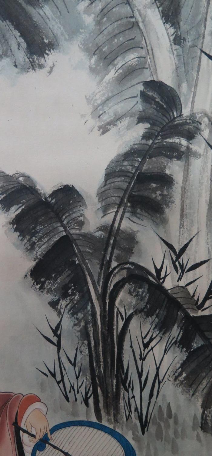 张大千芭蕉高士作品