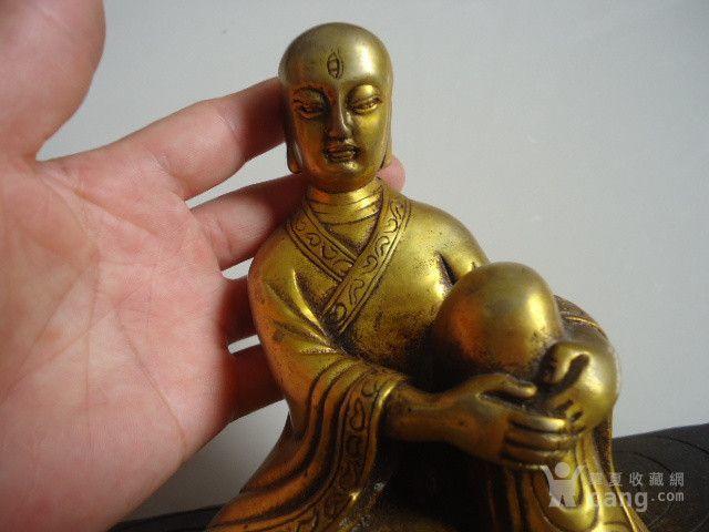 民国时期铜鎏金板凳佛