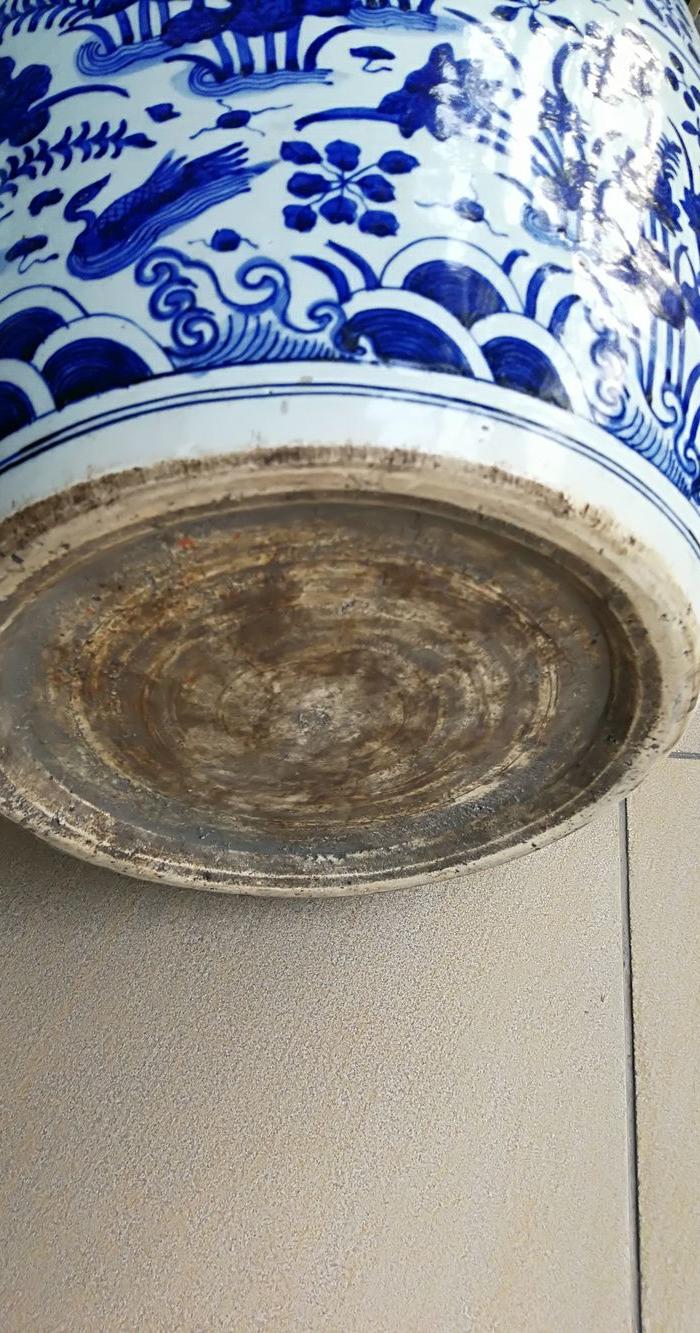 包真包老!明代大明嘉靖年制青花大罐 缸