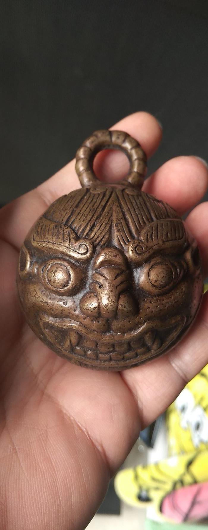 铜虎头铃铛 大型