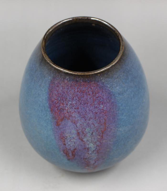 钧窑一点红开片福筒