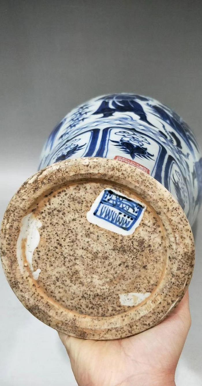 波斯文青花人物故事梅瓶价格_元 波斯文青花人物故事梅瓶图片_来自藏