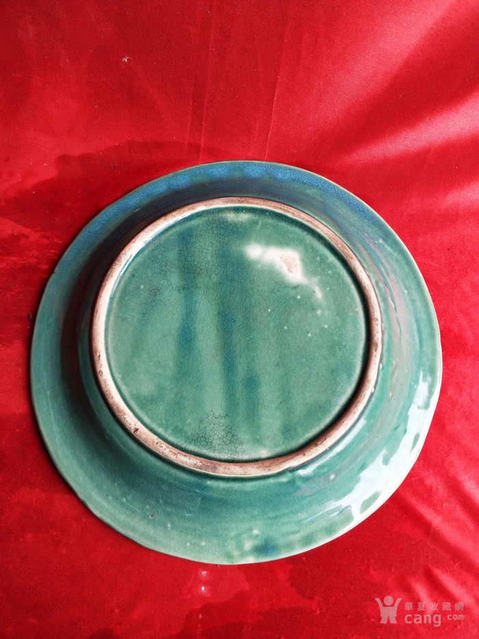 50年代绿釉盘子图片图片