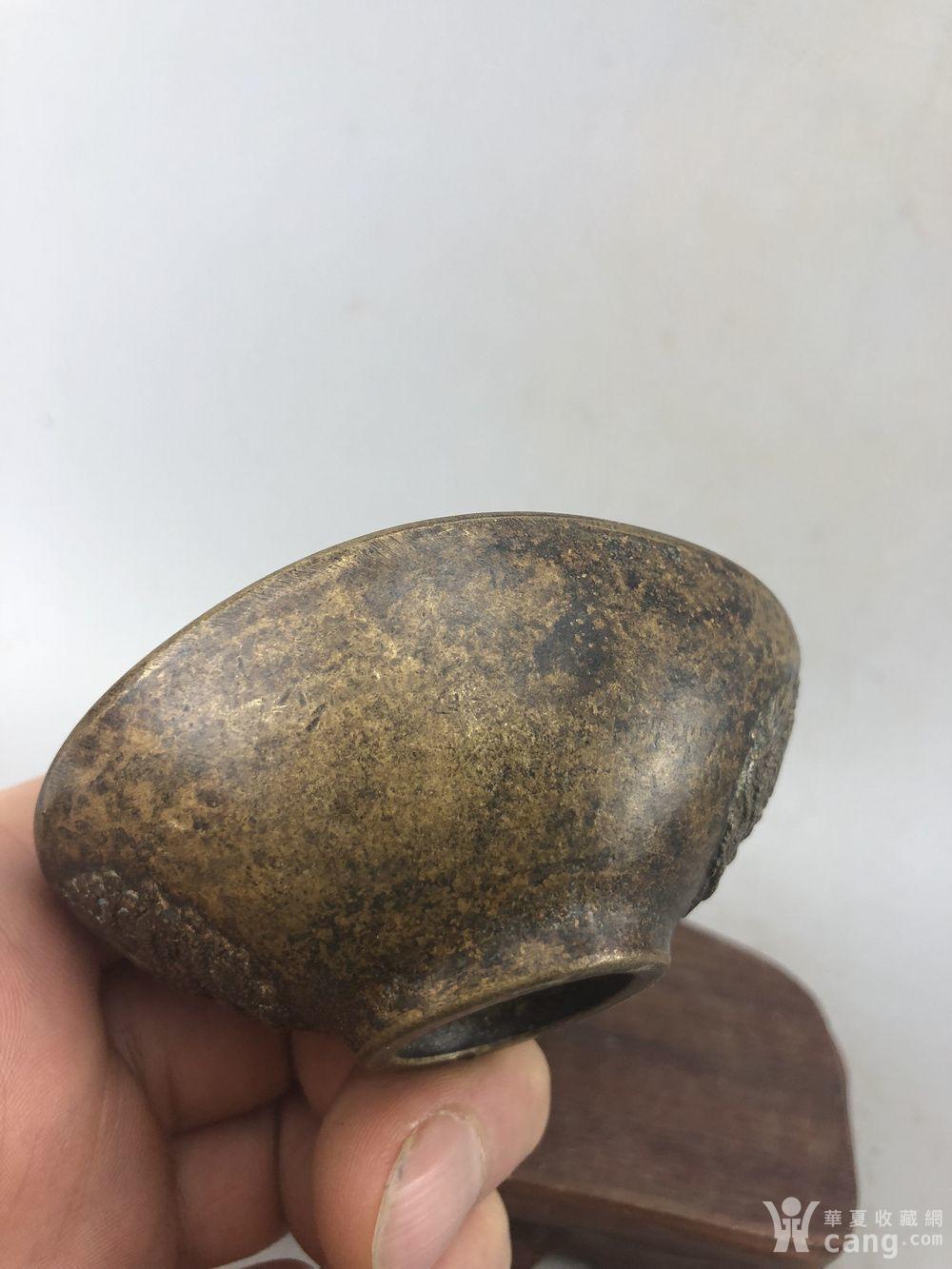 寿字龙纹铜碗f0049