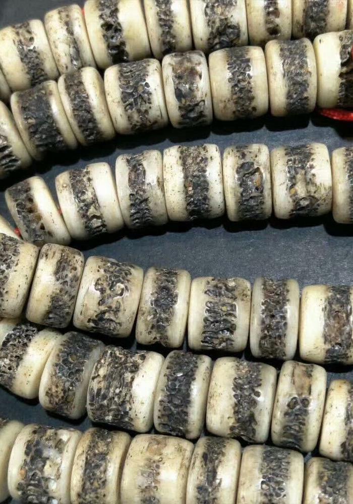 精品藏传牦牛骨佛珠108颗