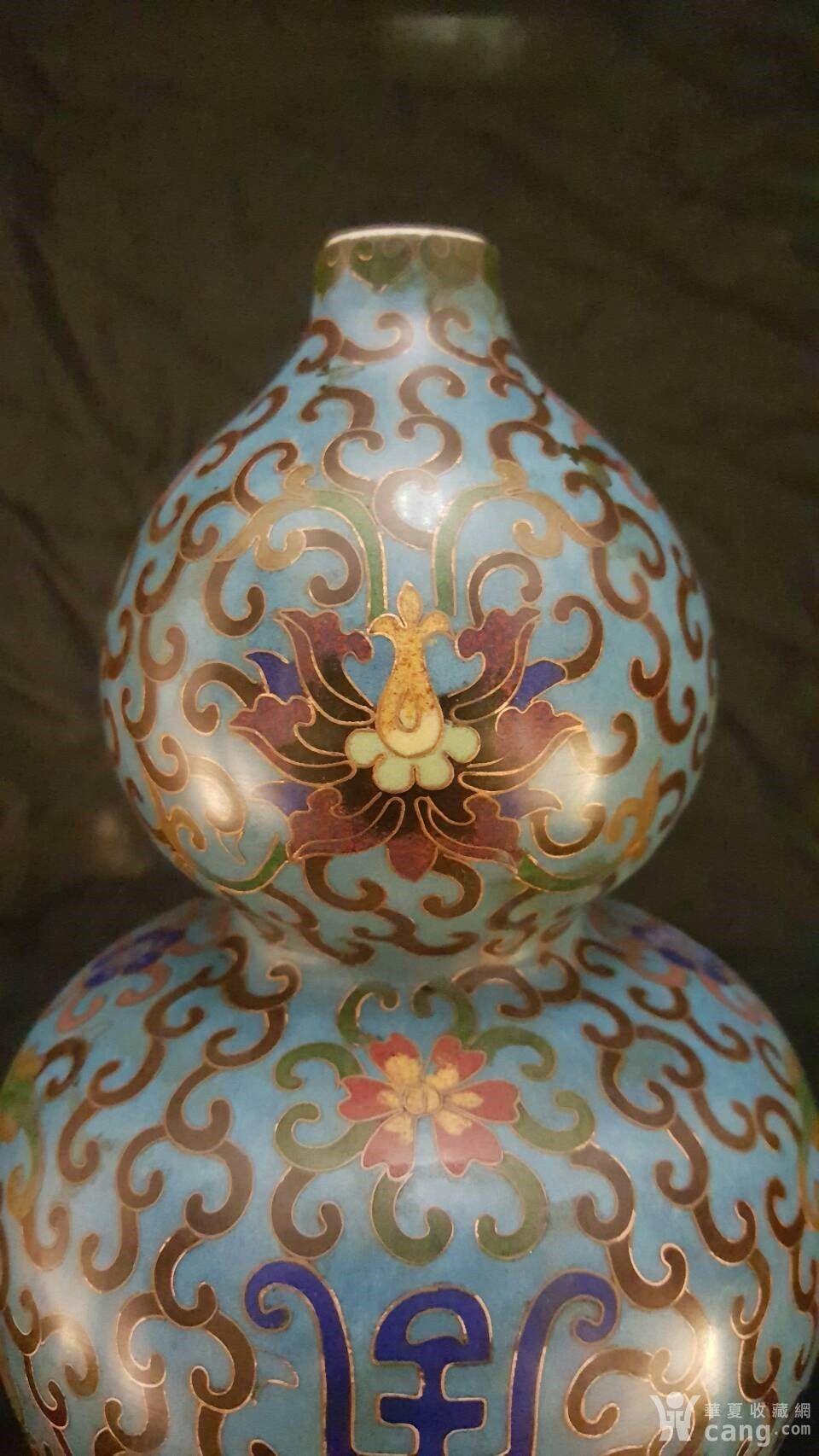 瓷胎掐丝珐琅葫芦瓶