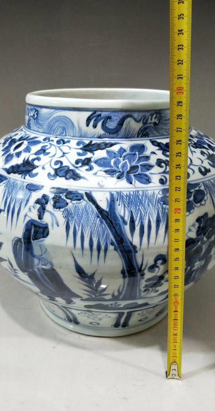 元青花人物故事罐