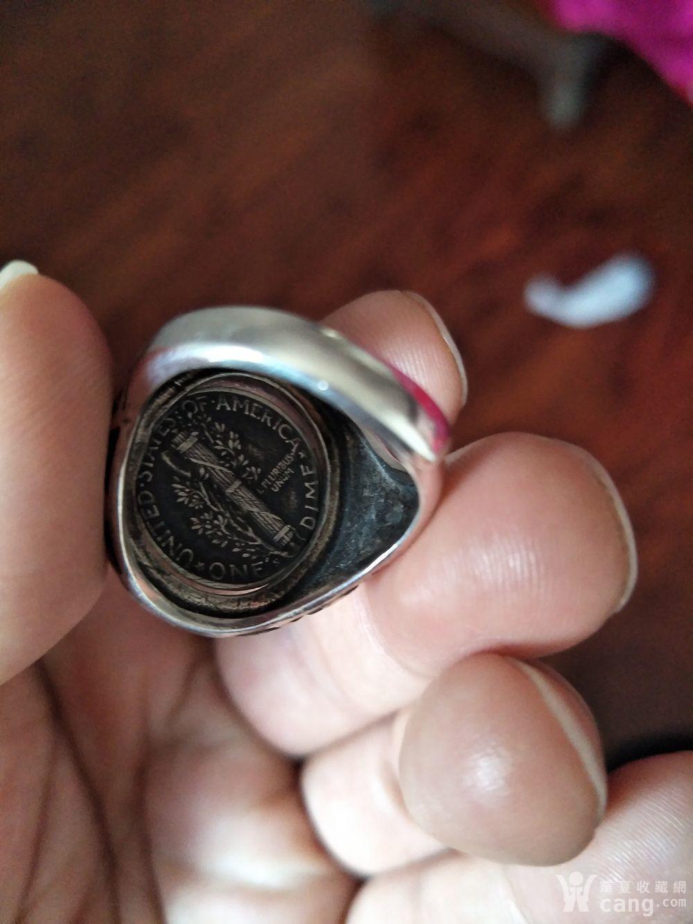 二战时期银币镶嵌银戒指特价处理