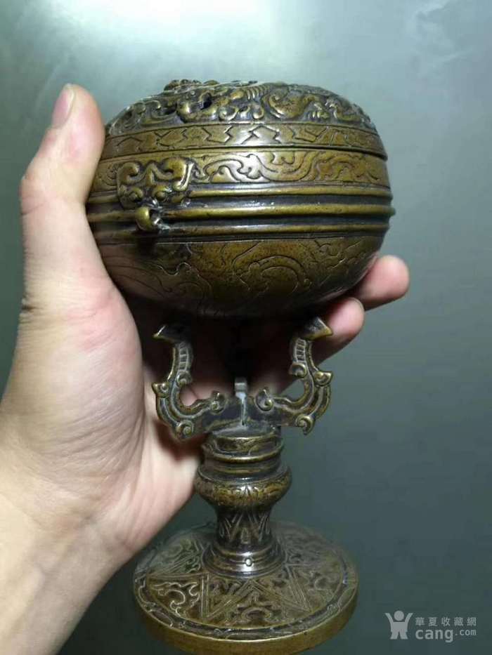 清代铜熏香炉,铜质精纯,包浆浑厚