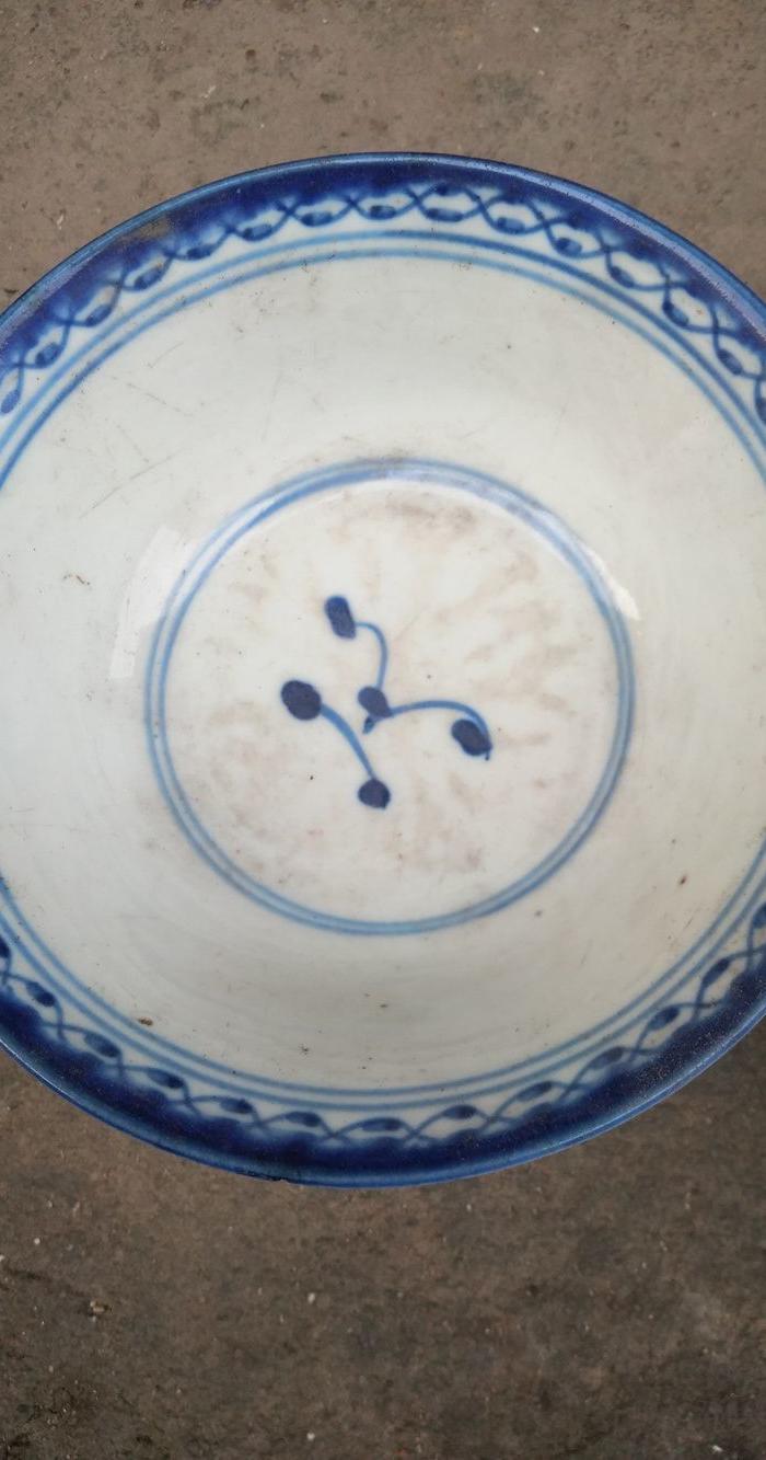 民国青花碗一对