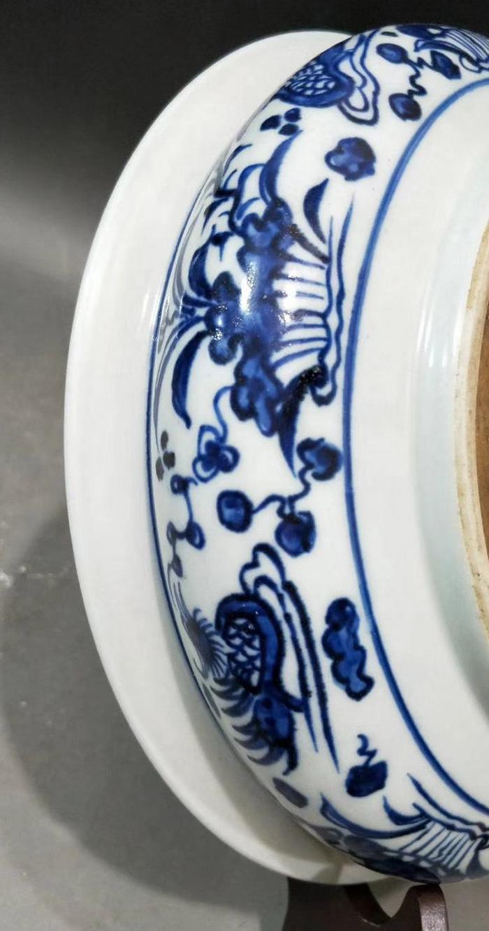 元代青花龙纹笔洗