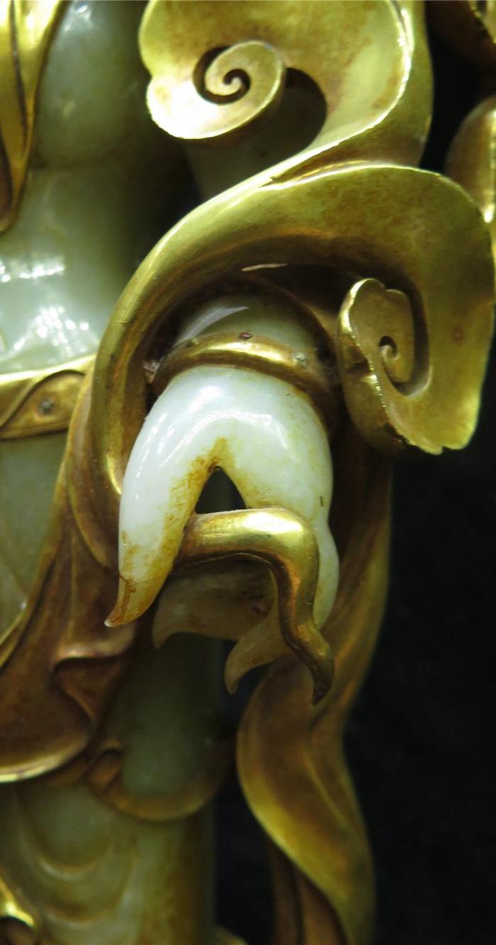 和田玉鎏金佛像