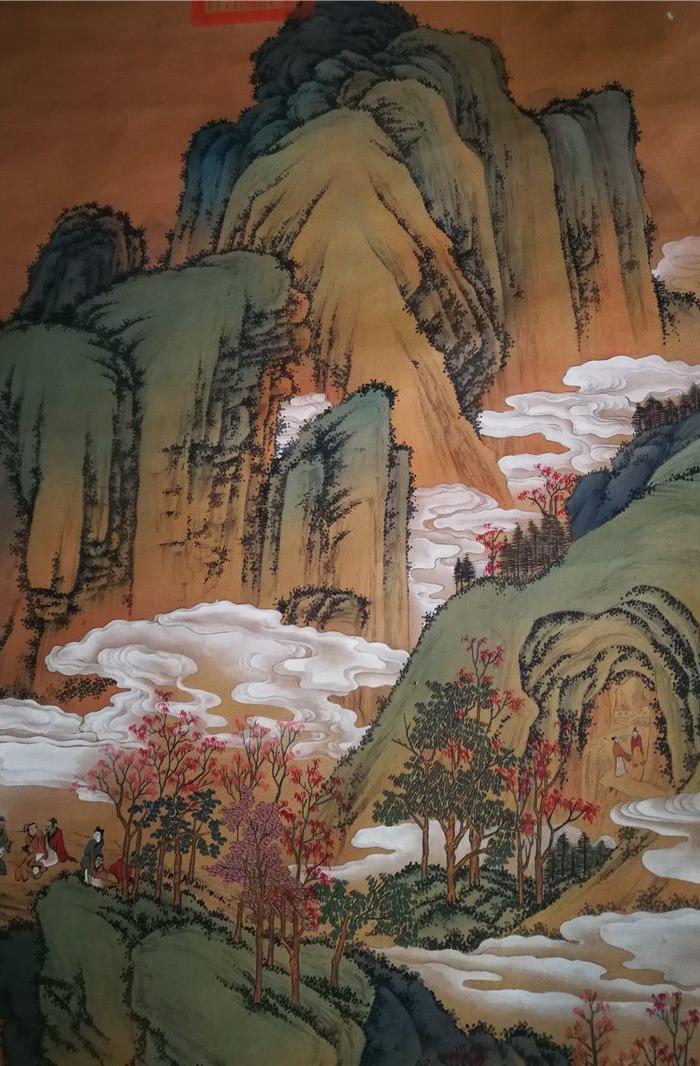 郎世宁山水人物图