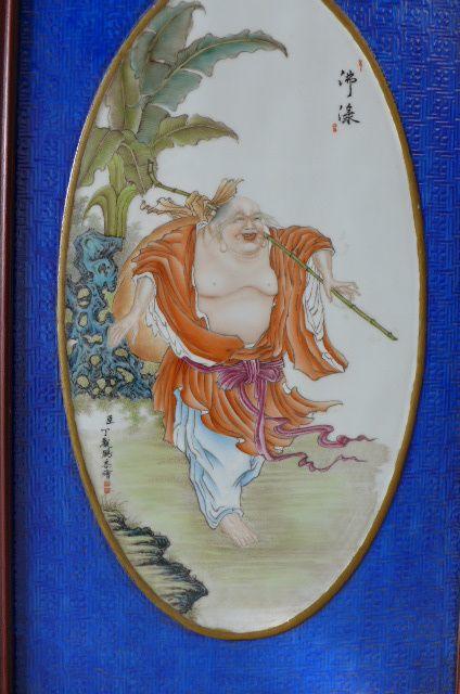 丁观鹏佛像瓷板画