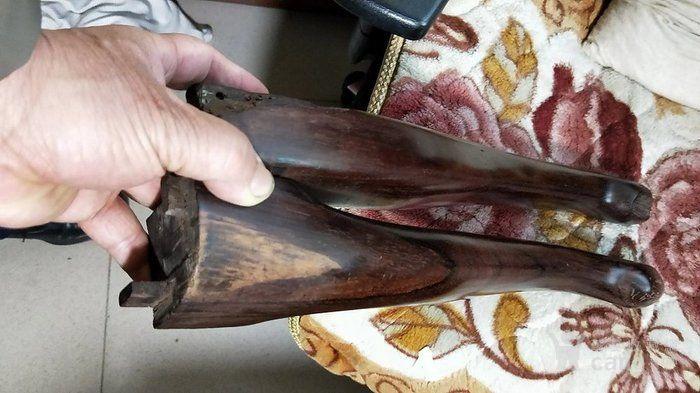 450号明清小叶紫檀老椅子腿一对42 4.5 4.5cm.