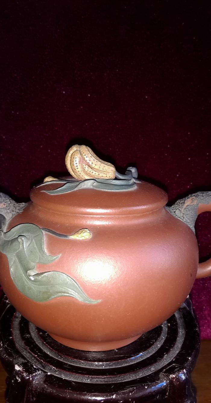 佛手瓜钮花货紫砂壶