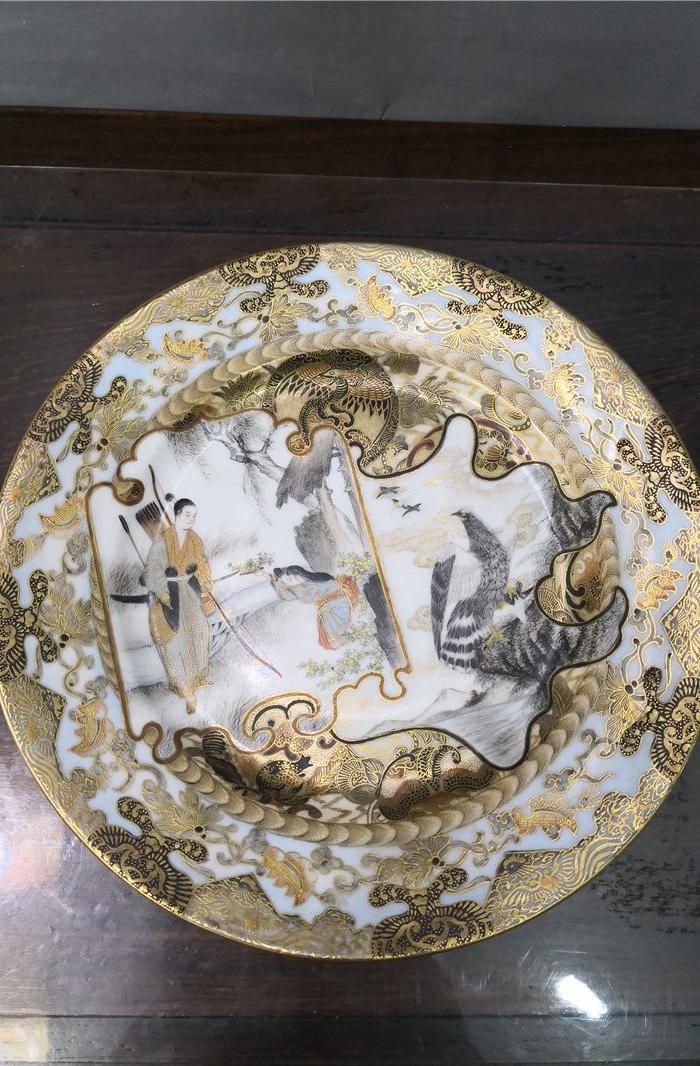 明治初期横浜上木堂金彩赏盘