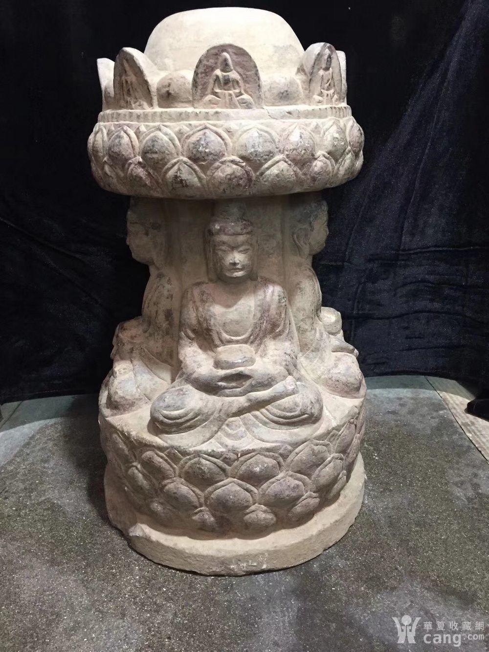 收来的老物件石雕四面佛