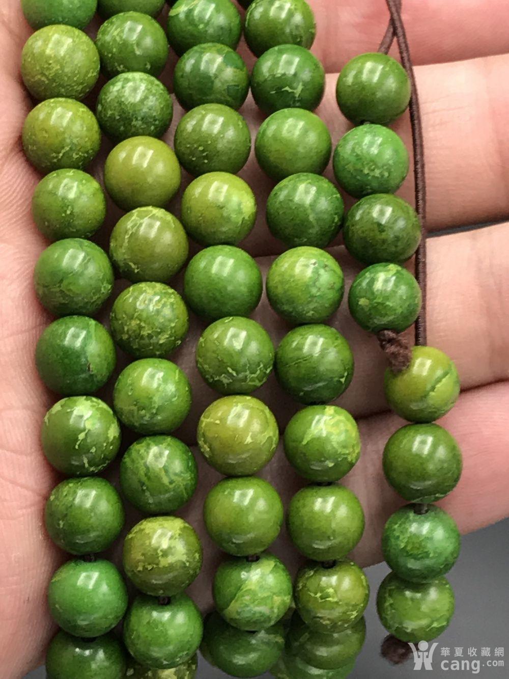 一口价8毫米108颗天然三无原矿绿松石菜籽黄郧西料80.5克