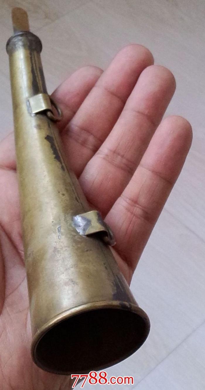 铜杂件老铜号角一个