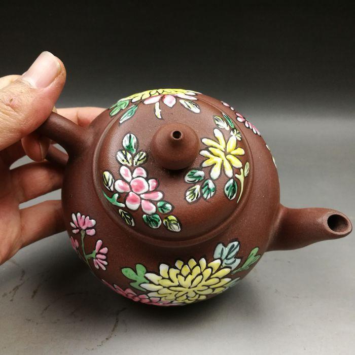 彩绘手工紫砂壶