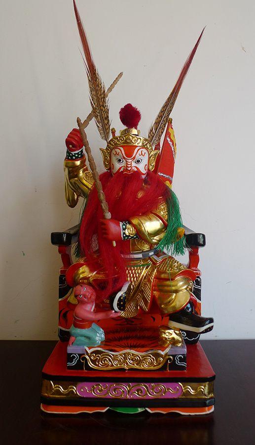 27厘米樟木雕 漆线雕 阿爷公