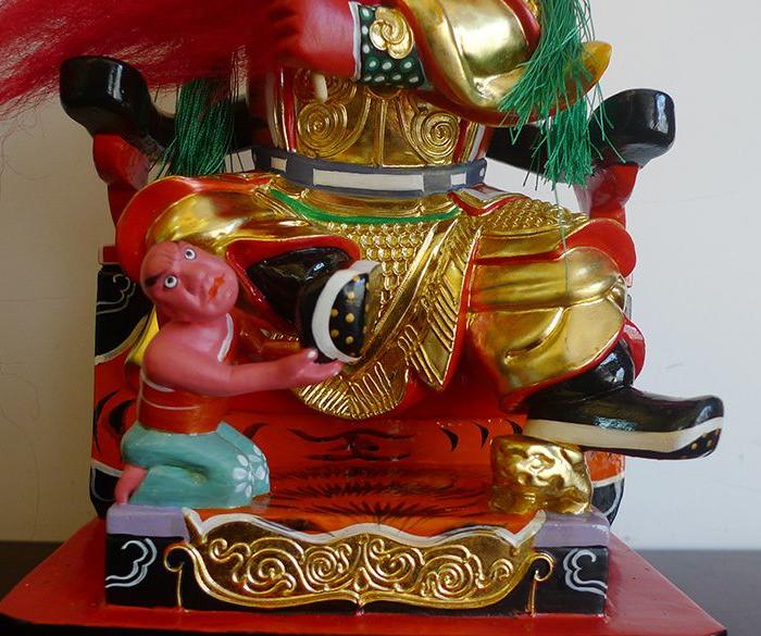 27厘米樟木雕 漆线雕 阿爷公