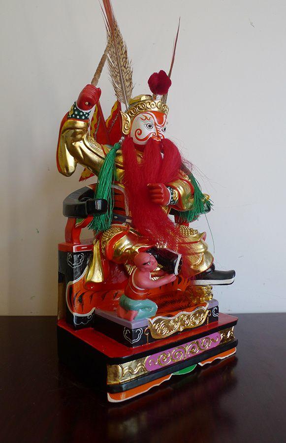 27厘米樟木雕 漆线雕 阿爷公