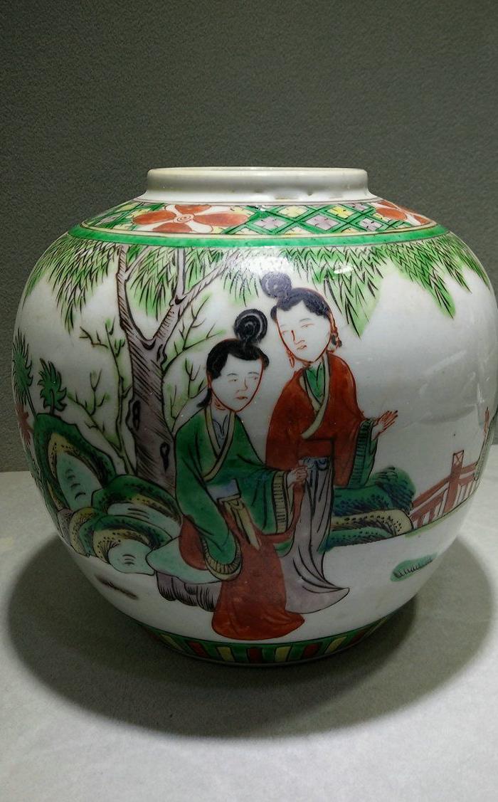 光绪 五彩西厢记人物罐_华夏古玩城_华夏收藏网