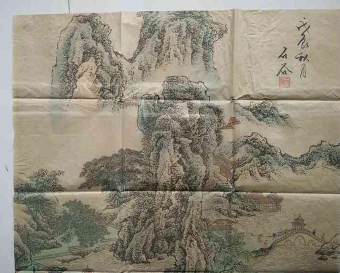 少见的名人石谷山水风景老画_少见的名人石谷山水风
