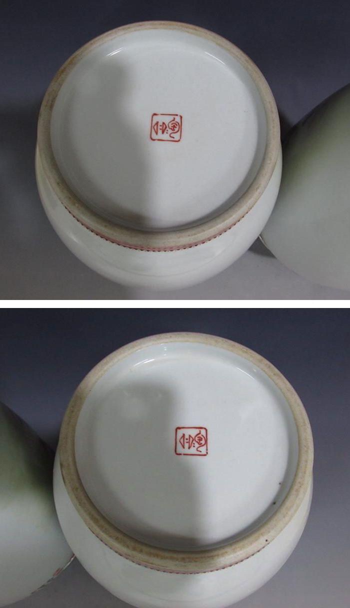 珠山八友王琦粉彩桃园结义故事纹赏瓶 一对