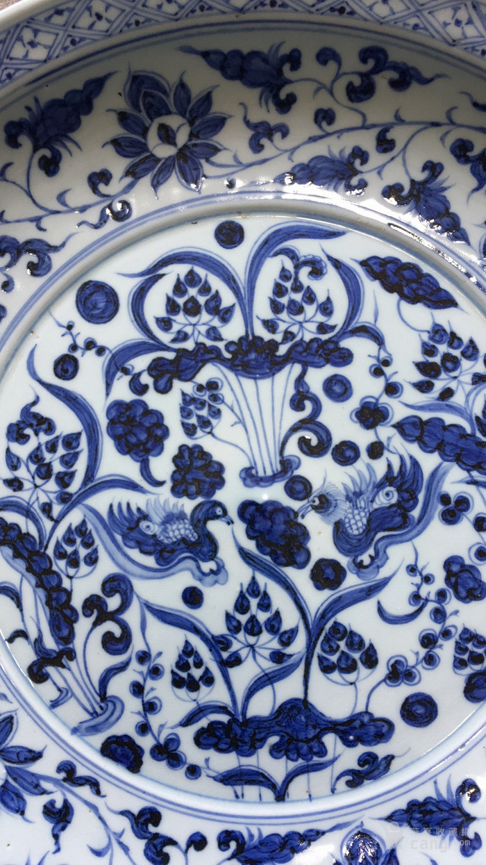 元青花鸳鸯荷花盘