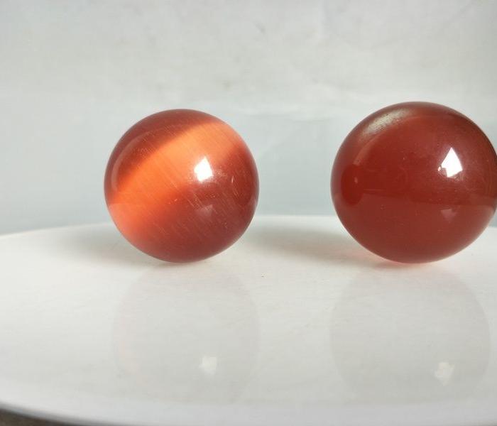 清代传世一串红猫眼珠子