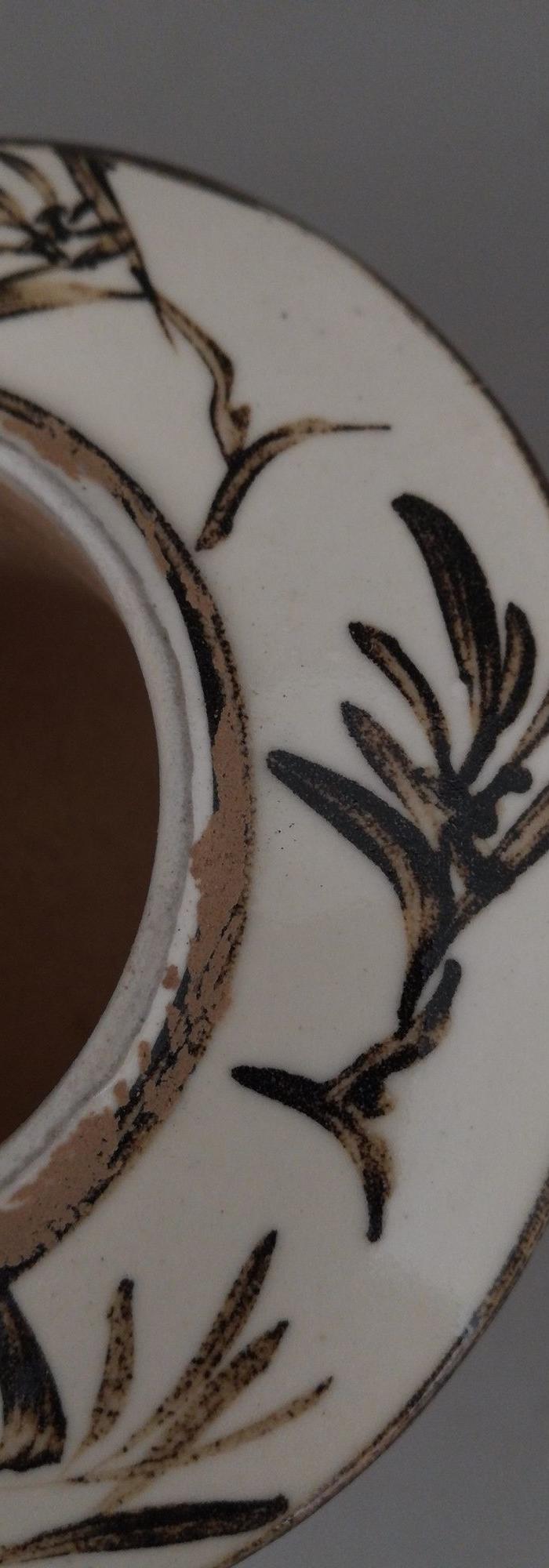 金元磁州窑白底黑花行炉