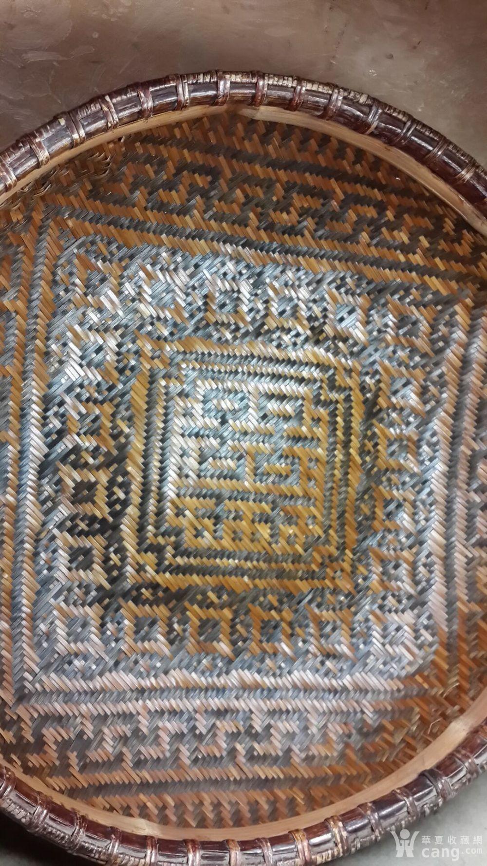 老竹编针线盘