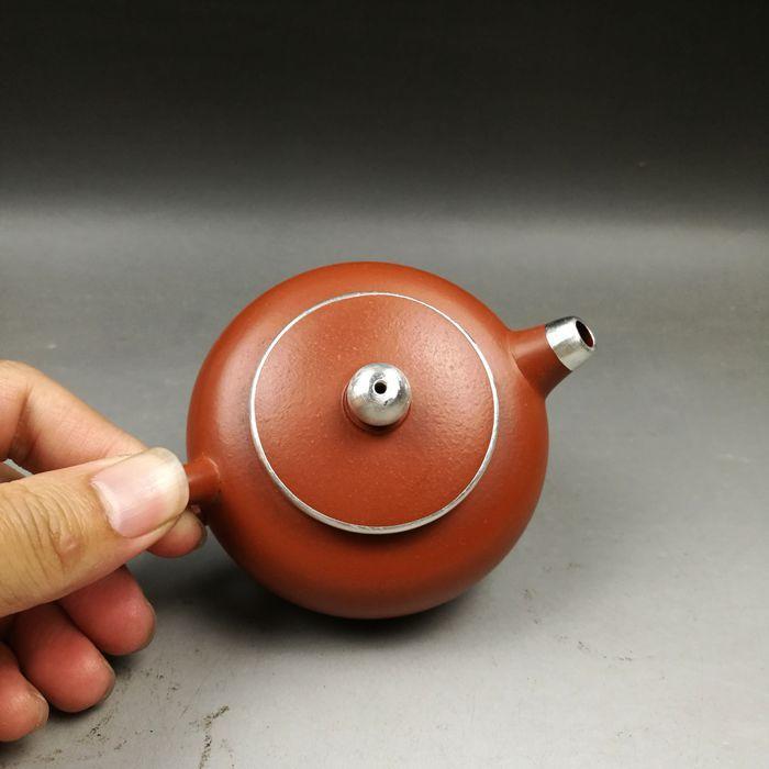 包银朱泥全手工紫砂壶